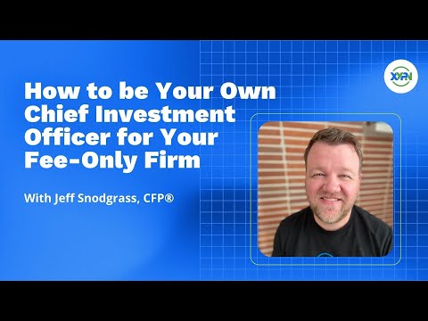 How to be Your Own Chief Investment Officer for Your Fee Only Firm