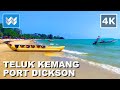 [4K] Pantai Teluk Kemang Beach in Port Dickson Malaysia 🇲🇾 Walking Tour & Vacation Travel Guide