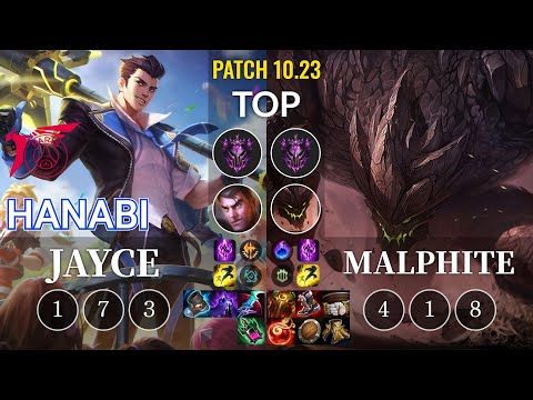 TLN Hanabi Jayce vs Malphite Top - KR Patch 10.23