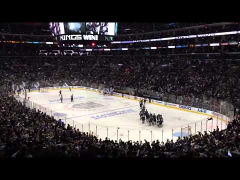 Crowd reaction when Kings Tie the Series at Staples