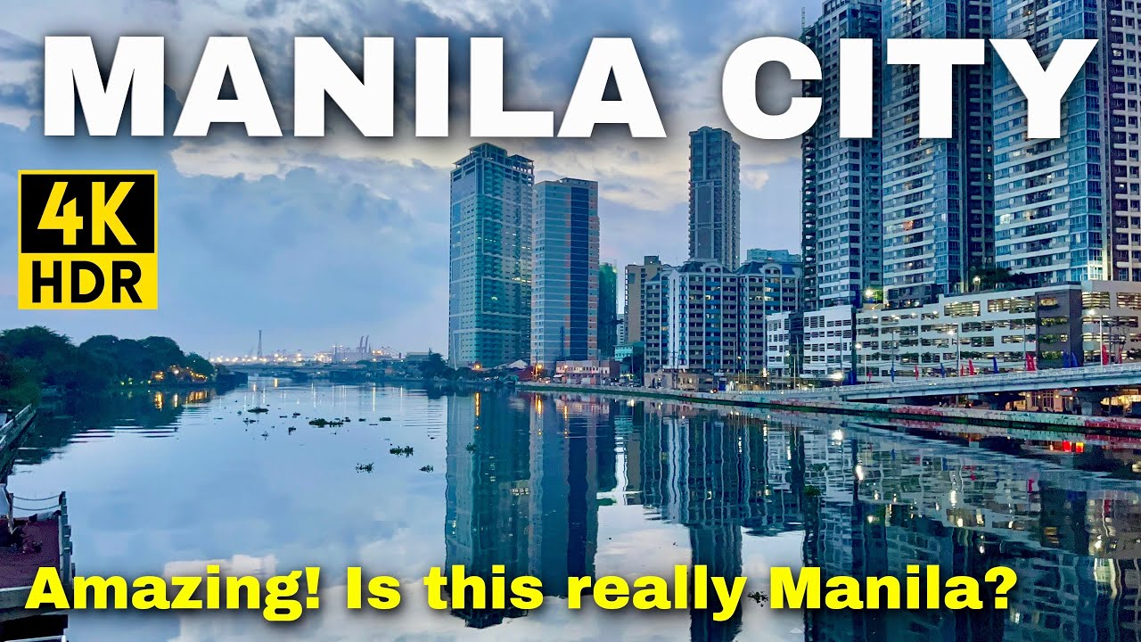 Immersive street-level walking tour through Manila, Philippines, showcasing authentic urban landscapes, local architecture, and the vibrant atmosphere of the city's neighborhoods