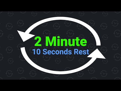 2 Minute Interval Timer with 10 Seconds Rest