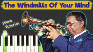 Michel Legrand - The Windmills Of Your Mind - Piano Tutorial (Les moulins de mon coeur)