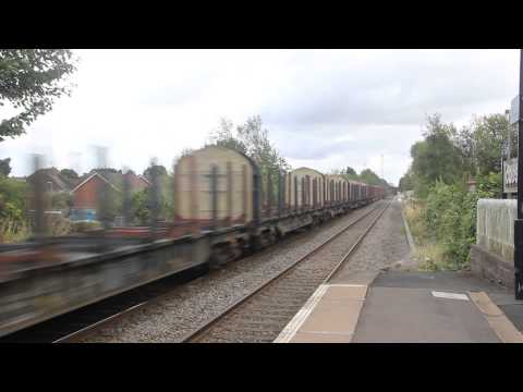 56105 at Codsall on 6C37 empty logs