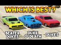 GTA 5 ONLINE : BEATER DUKES VS DUKE O' DEATH VS DUKES (WHICH IS BEST?) - Onespot Gaming GTA 5 ONLINE : BEATER DUKES VS DUKE O' DEATH VS DUKES (WHICH IS BEST?)
