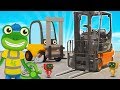 Forklift Trucks For Kids Gecko S Real Vehicles Construction Trucks Truck Videos For Children