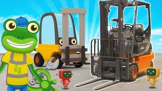 Download lagu Forklift Trucks For Kids | Gecko's Real Vehicles | Construction Trucks | Truck Videos For Children mp3