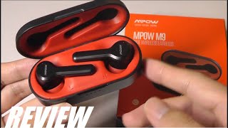 REVIEW: Mpow M9 Budget TWS Wireless Earbuds ($25), BT 5.0, Red Color