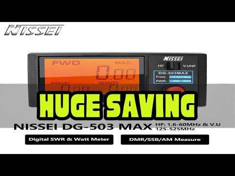 NISSEI DG-503MAX DMR/SSB/AM HF 1.6-60MHz & V.UHF125-525MHz 200Watt Walkie Talkie Digital SWR Watt M