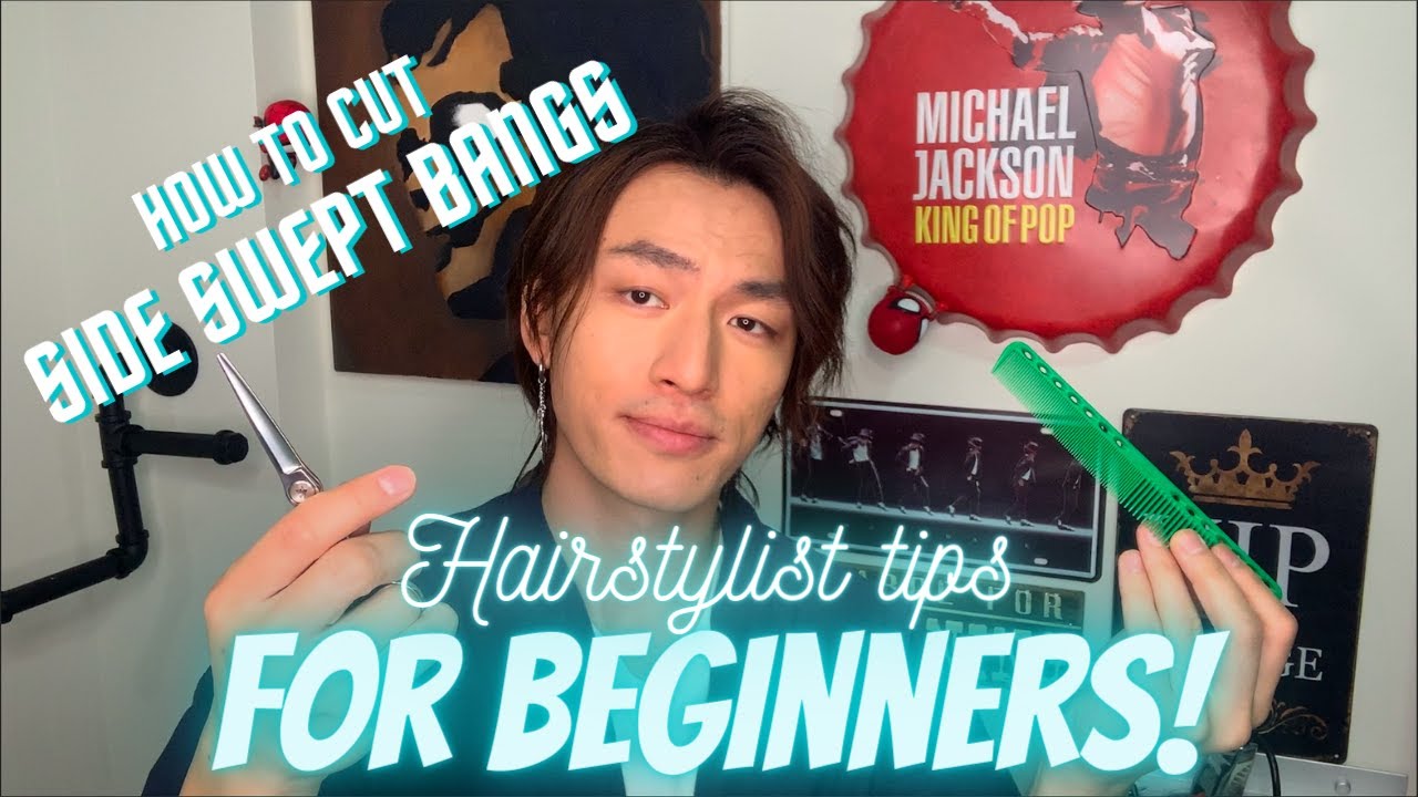 How to Cut Side Swept Bangs for BEGINNERS