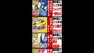 ポケモン国内売上ランキングにしてわかりやすくしてみた。#Shorts