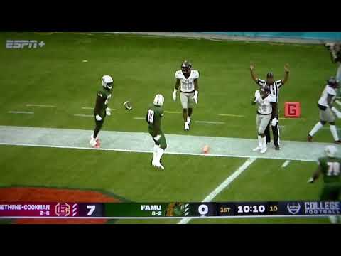 Florida A&M QB Rasean McKay 48 yard TD pass to Xavier Smith vs. Bethune Cookman