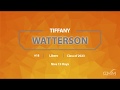 Tiffany Watterson 2020CentralZone
