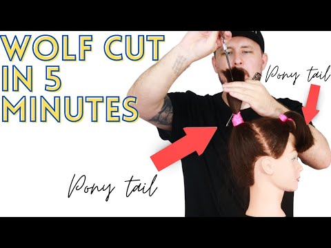 HOW TO CUT A WOLF CUT IN 5 MINUTES - TIKTOK HAIRCUT...