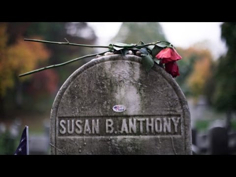 , title : '’I voted’ stickers put on Susan B. Anthony...'