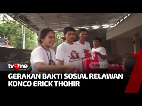 Relawan Konco Erick Thohir Bagi-bagi Sembako ke Korban Banjir | Kabar Utama tvOne