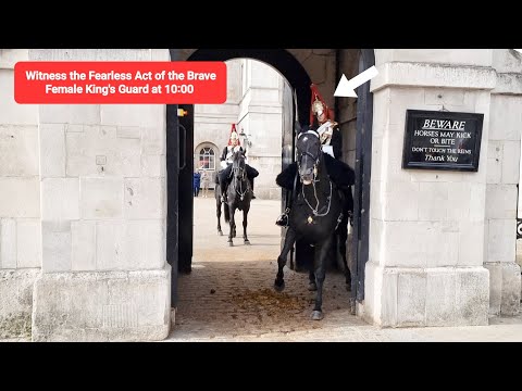 Watch Her Keep Her Seat on the Shaking Horse! Unbelievable Courage and Skills. @ 10:00 Mark!