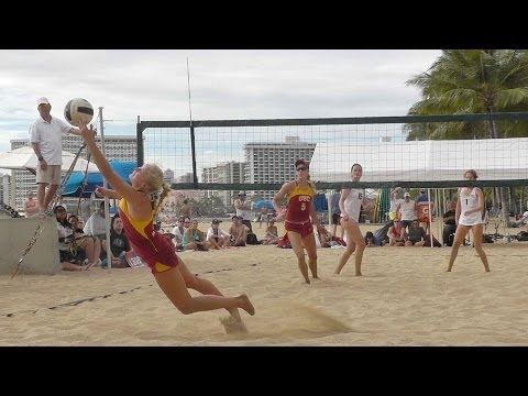 University of Hawaii UH vs USC sand beach volleyball finals