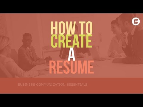 How to Create a Resume