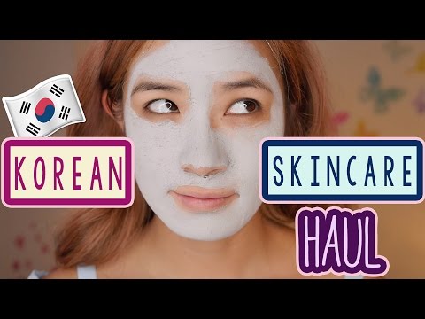 韓國護膚品大搜羅與試用｜有趣的亞洲妝容｜iHerb (KOREAN Skincare Haul & TRY ON | Interesting Asian Makeup | iHerb)