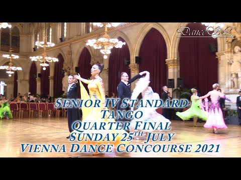 Vienna Dance Concourse 2021 - Senior IV Standard Tango WDSF - Quarter Final - 25 July 2021
