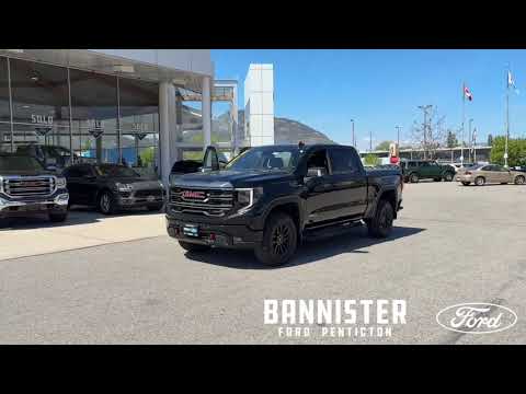 2022 GMC Sierra 1500 Crew Cab Short Box 4-Wheel Drive AT4 in Black for sale at Bannister Ford Penticton in Penticton, BC