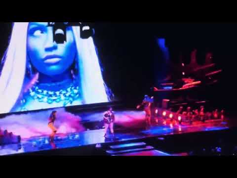 Nicki Minaj concert performing swalla and chun li performance on stage live