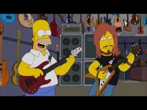 Homer Simpson is a BADASS bass player!