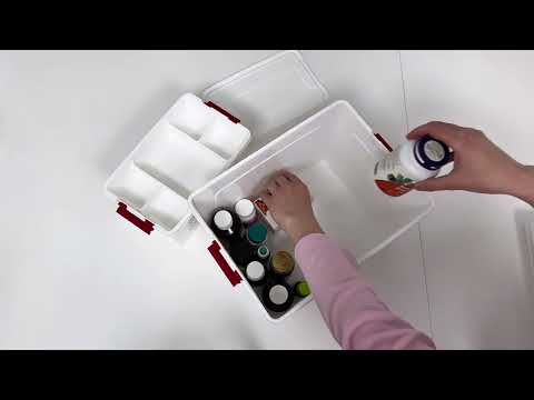 Контейнер "Smart Box" з органайзером та декором 18л. (білий, Аптечка)