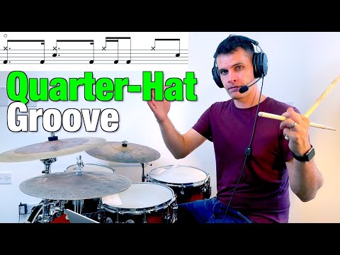 Quarter Hat Groove - Drum Lesson (more at Drumdex.com)