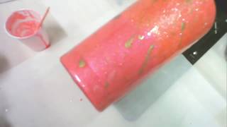 Ombre Tumbler using Epoxy Method mixed with Luster Pigments Wild Coral and Pink Mink
