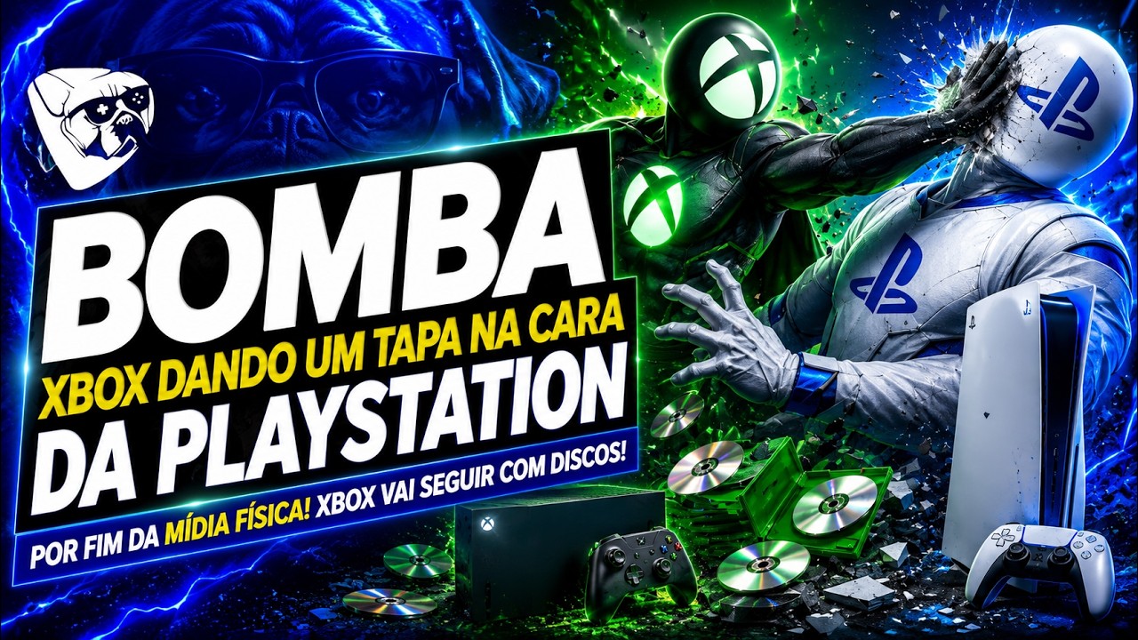 XBOX DANDO UM TAPA NA CARA Da PLAYSTATION POR FIM DA MÍDIA FÍSICA! XBOX VAI SEGUIR COM DISCOS!