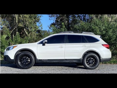Yokohama Geolander A/T tires and Enkei TM7 wheels on Subaru Outback #Geolander #Enkei #Subaru