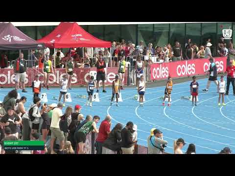 Boys U9 100m Timed Final 3: 2022/23 State Track and Field Championships
