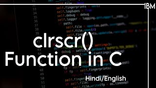 clrscr function in C