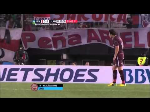 Gol De Aguirre- River 0-Lanus 1 relato de Juanma Viera