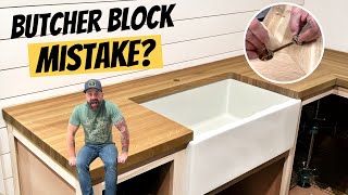 How To Install Butcher Block Countertops || I Screwed Up a Little