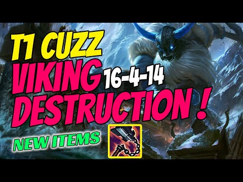 T1 Cuzz Plays Olaf Jungle vs Graves - Challenger Gameplay - New Items - Season 11 - Goredrinker