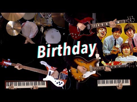 Birthday - Guitar, Bass, Drums and Piano Cover - Full Instrumental
