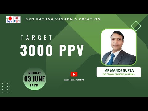 TARGET 3000 PPV | Mr MANOJ GUPTA - ECD | DXN RVC