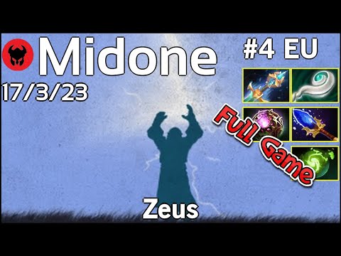 Midone [Secret] plays Zeus!!! Dota 2 Full Game 7.19
