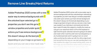 Remove Line Breaks or Hard Returns in MS Word & TextEdit