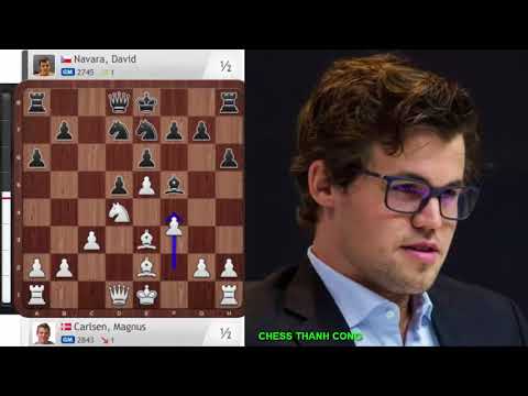 CARO KANN DEFENSE!! Magnus Carlsen vs David Navara || Shamkir Chess 2018 - Round 2