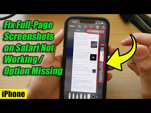 iPhone: Fix Full-Page Screenshots on Safari Not Working / Option Missing