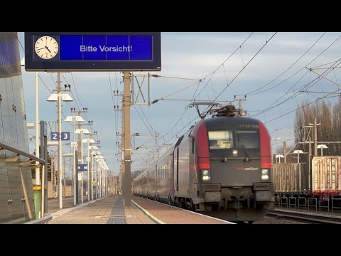 Zugdurchfahrten in Pöchlarn (Railjet, WESTbahn)