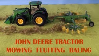 JOHN DEERE TRACTOR SONG #6 MOWING, FLUFFING, BALING