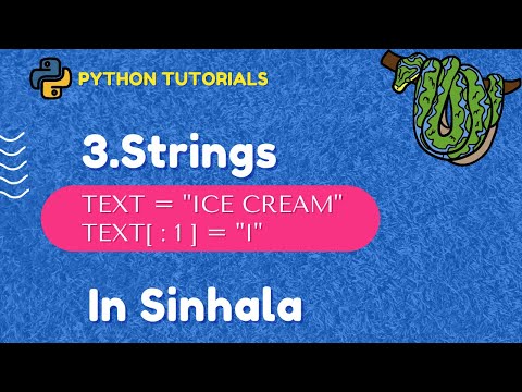 3 Strings Python 3 Programming Tutorials In Sinhala