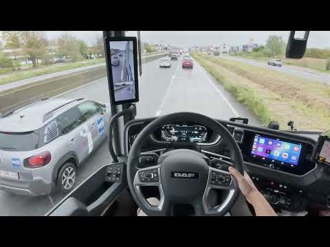 ASMR POV 4K Truck Driving | DAF XG Digital Mirrors | Tight Streets and Chaos in Brussels