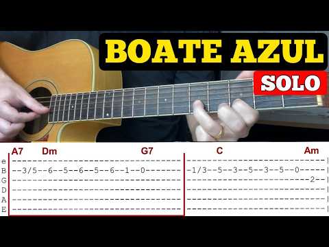 Easy solo of "Boate Azul" on the guitar - Only 2 strings!