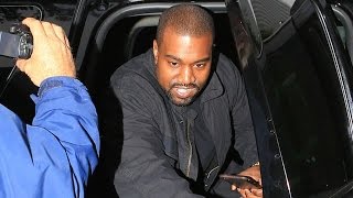 Kanye West Spreads Peace Before Catching Ride With Uber
